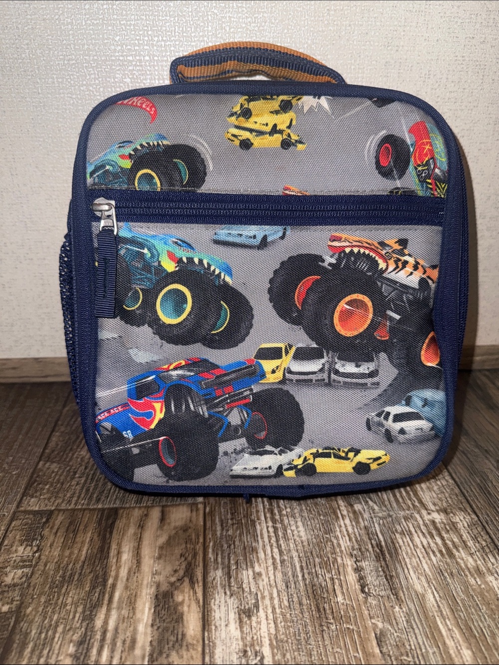Kids Monster Truck Lunch Bag - Navy Blue